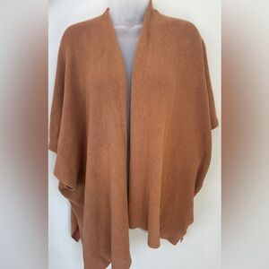 Amour Vert 100% Organic Cotton Open Front Cardigan XS/S Tan/Peach